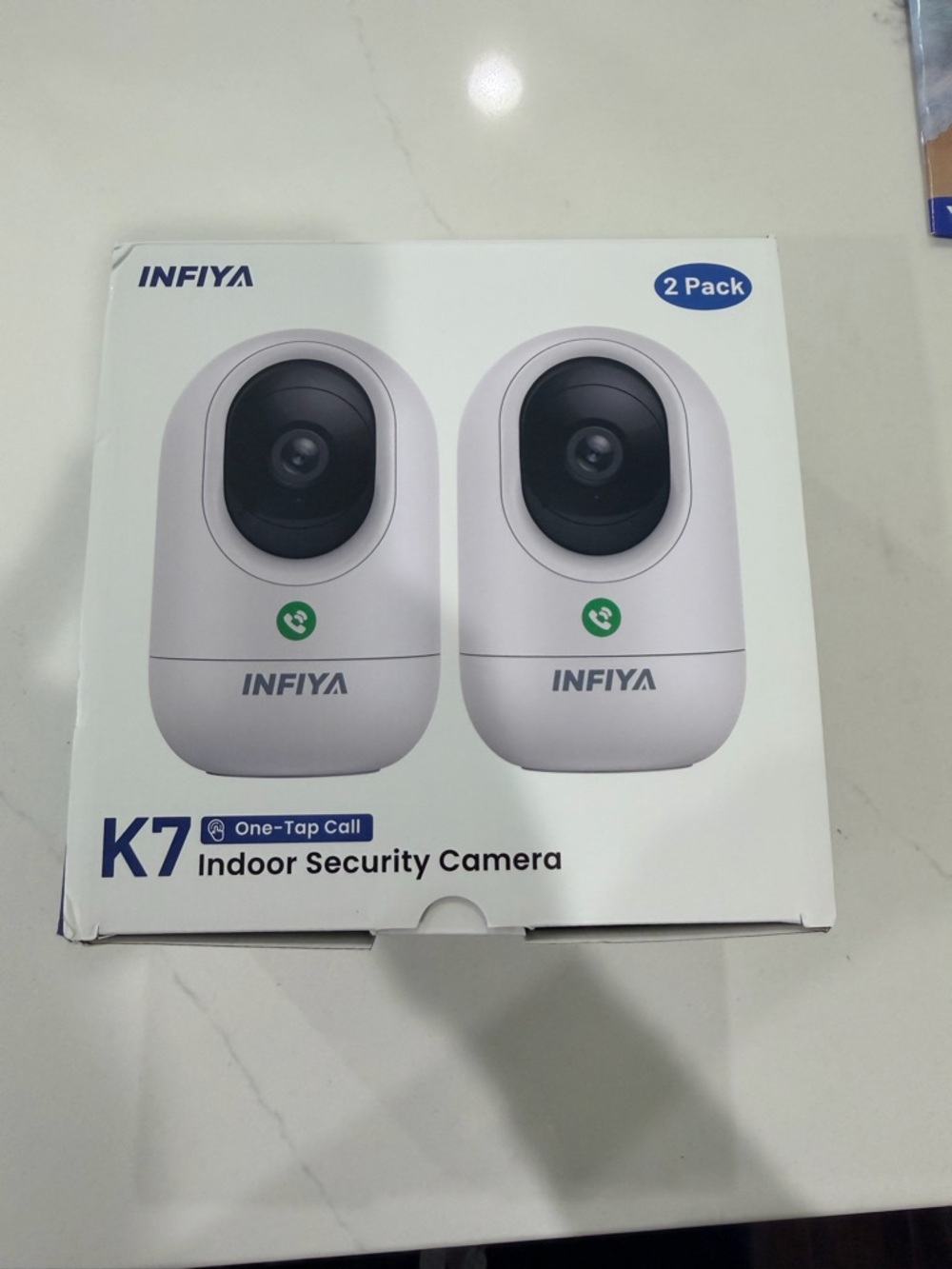 INFİYA K7 Indoor Security Camera - White (2 Pack)